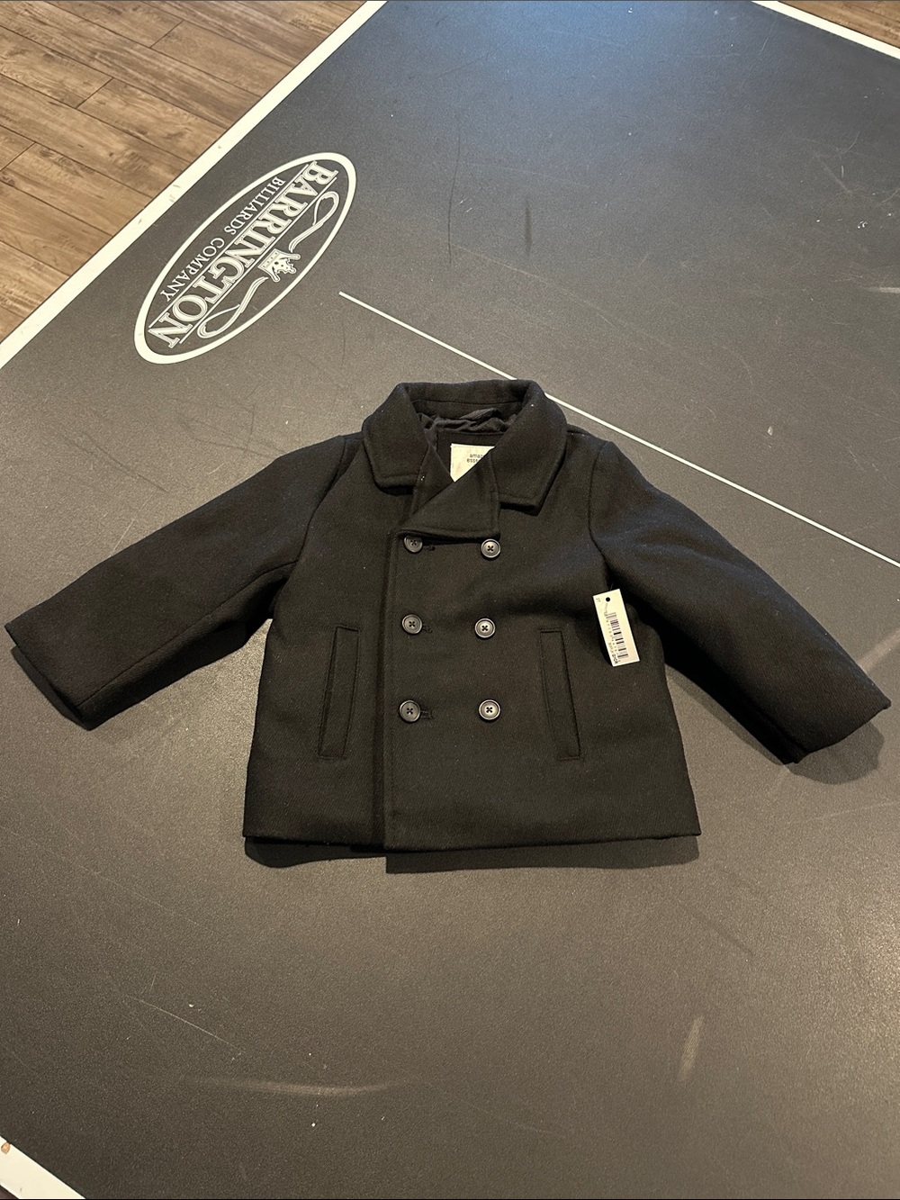 NEW 2T Classic Black Double-Breasted Kids Peacoat